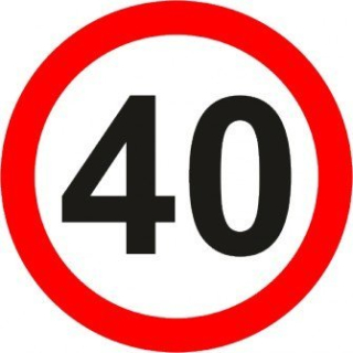 Dopravná značka B 400 mm, obmedzenie B-33 napr. 40 km / h