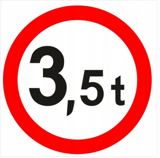Dopravná značka - Dopravná značka B18 3,5t 60cm, hore zákaz vjazdu