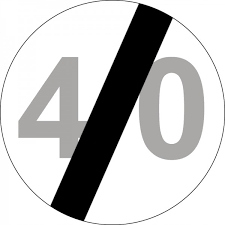Cestné znamenie B42 Koniec limitu na 40