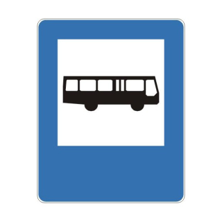 Dopravná značka D15 D-15 Zastávka autobusu