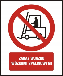 Kovová dopravná značka Zákaz prechodu vysokozdvižných vozíkov