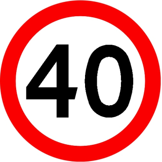 Cestné znamenie 600 mm rýchlostný limit 40