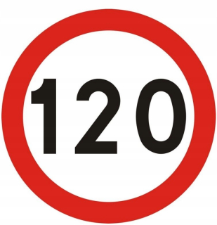 Dopravná informačná značka - Cestné znamenie B-33 Rýchlosť limitu 60cm F1
