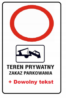 Road Sign B1 T24 Akýkoľvek text 75 × 60cm