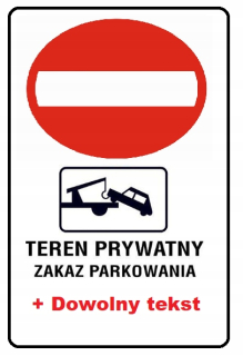 Road Sign B2 T24 Akýkoľvek text 90 × 60cm list