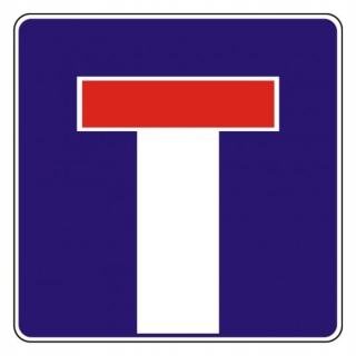 Dopravná značka D-4a Slepá ulica, ulica 40x40 II