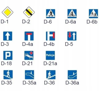 Informačná dopravná značka D 60cm fólia I, úchyty