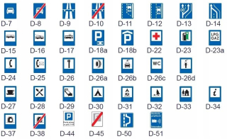 Informačná dopravná značka D 60x75 fólia I, úchyty