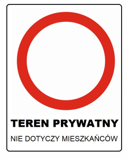 Road Sign B1 Akýkoľvek text 60 × 40cm