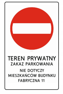 Značka zákazu vstupu B2 akýkoľvek text s rozmermi 75 × 60 cm