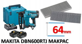 Sponkovačka, nastreľovačka - klince 64mm 3300ks. pre MAKITA DBN600RTJ MAKPAC