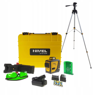 Nivelak - Krížový laser zelený Nivel CL3D-G + Statív SJJM1