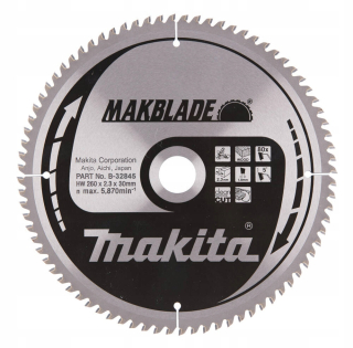 MAKITA B-32845 REZNÝ KOTÚČ NA DREVO 260x30 80z