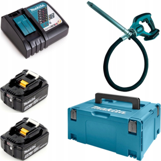 Makita DVR450RTJ Svetlomodré zahusťovadlo betónu 18V