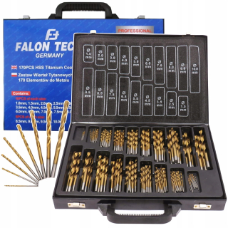 Sada vrtákov do kovu Falon-Tech FT390170T 170 ks.